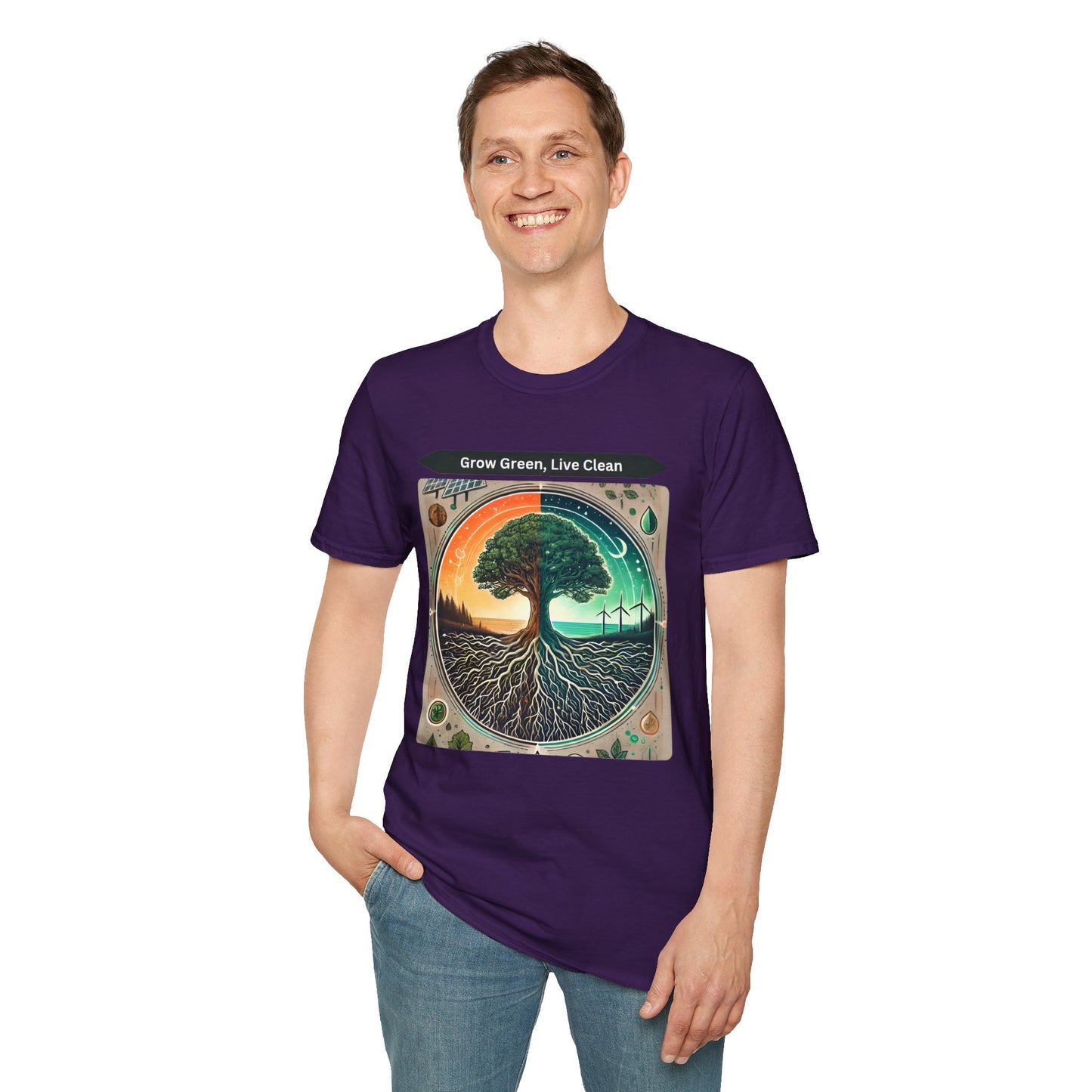 Trendy Unisex Graphic T-Shirt- Nature-Inspired Design