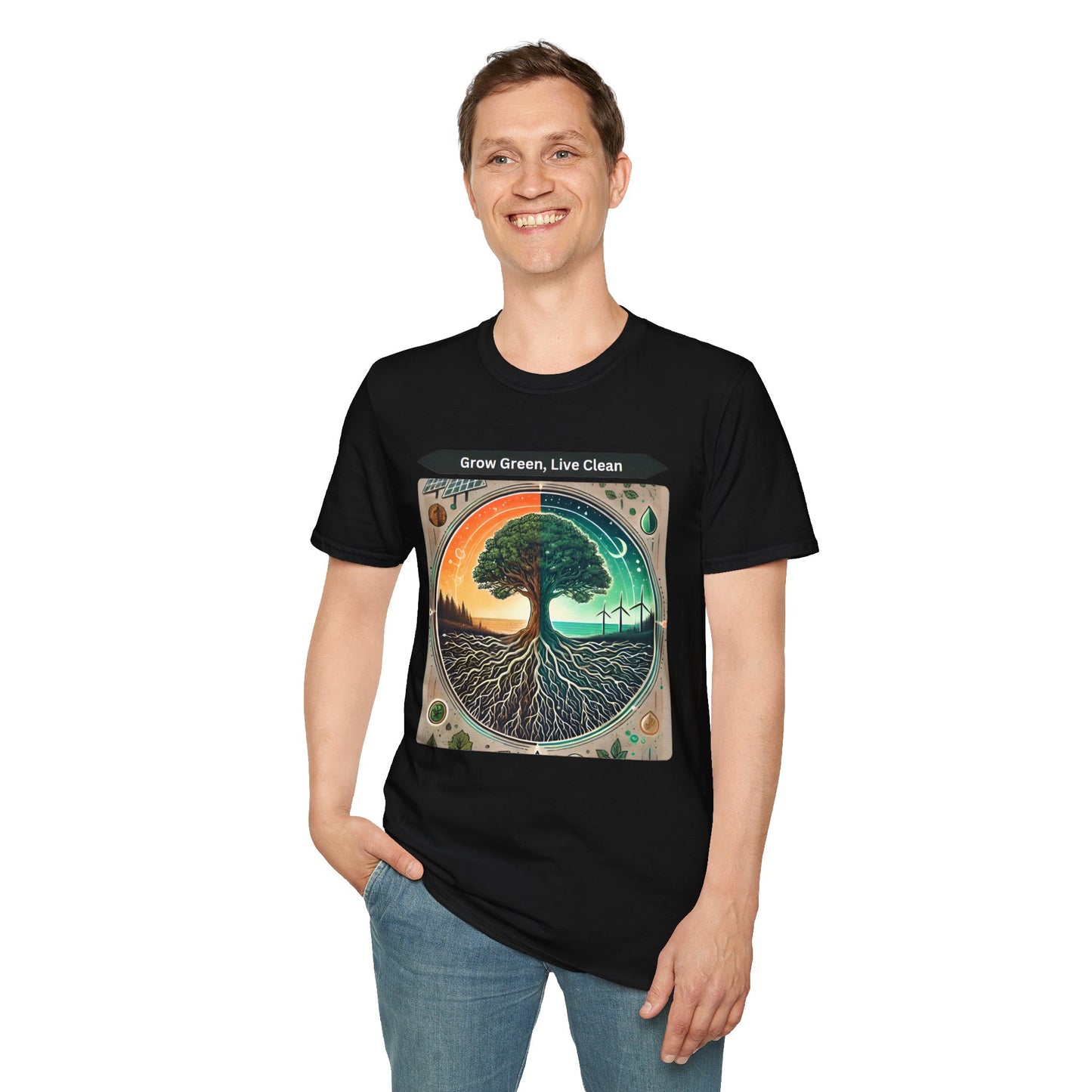 Trendy Unisex Graphic T-Shirt- Nature-Inspired Design