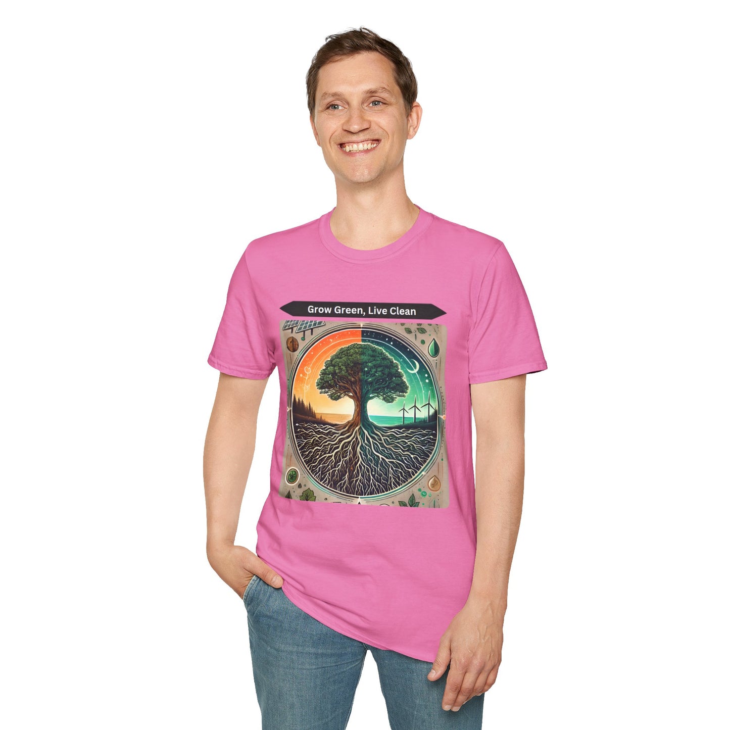 Trendy Unisex Graphic T-Shirt- Nature-Inspired Design