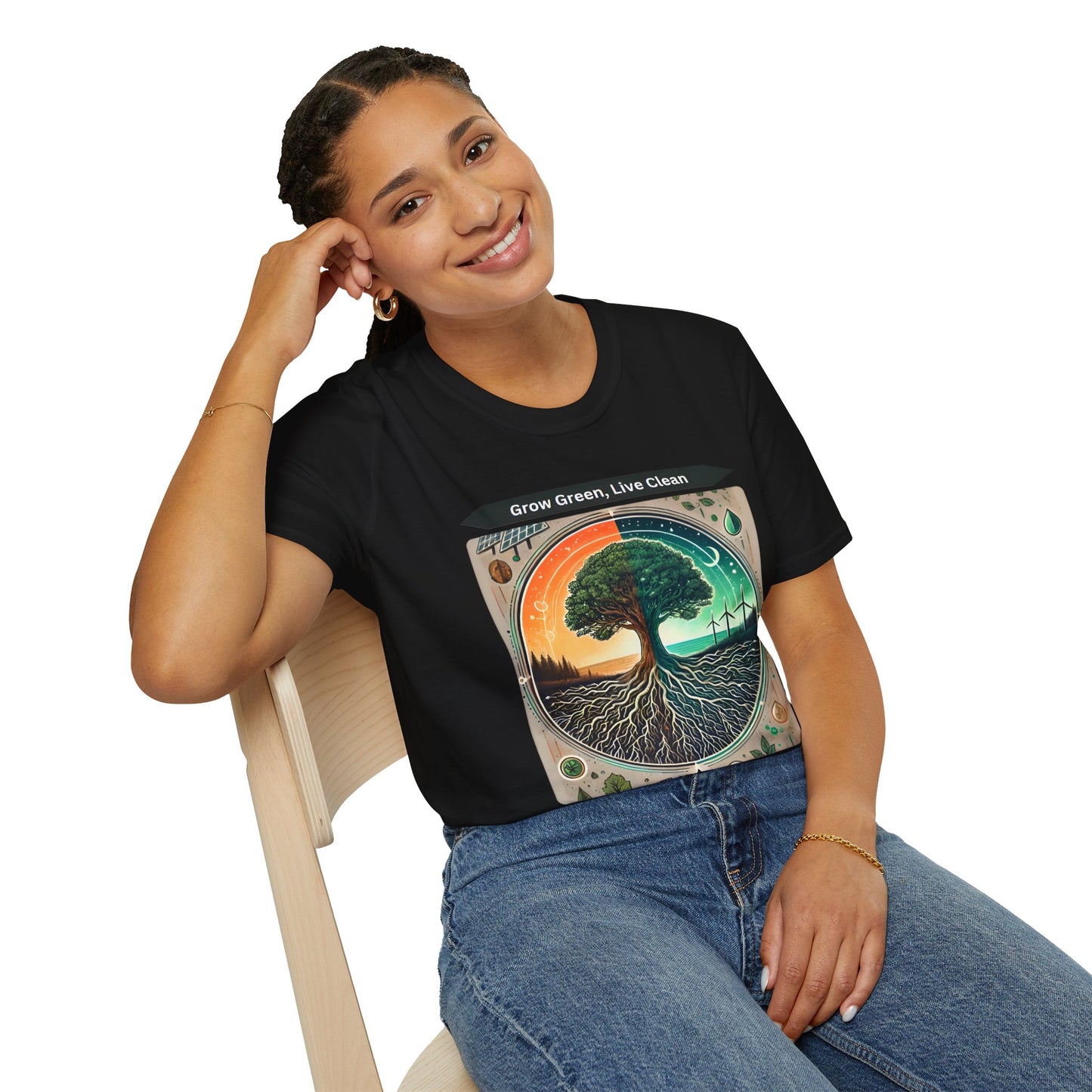 Trendy Unisex Graphic T-Shirt- Nature-Inspired Design