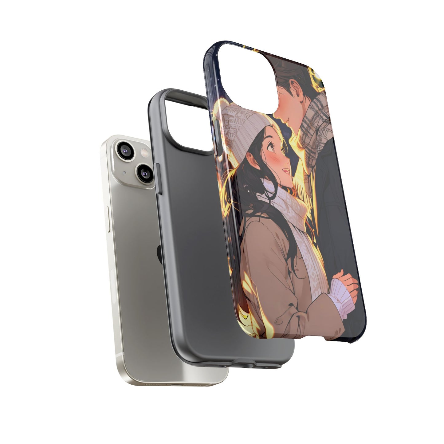 Trendy Custom Couple Phone Cover ( Tough Cases )