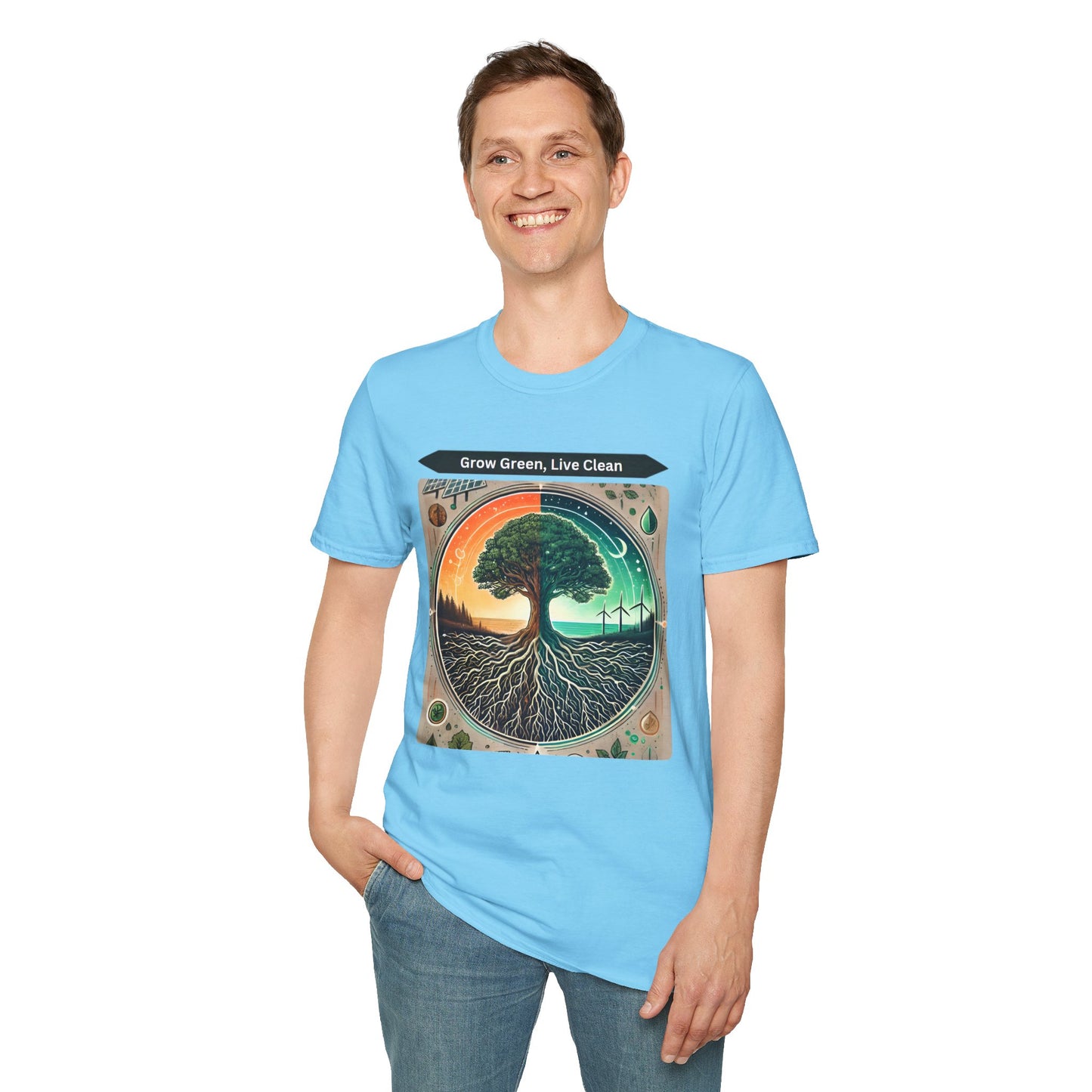 Trendy Unisex Graphic T-Shirt- Nature-Inspired Design