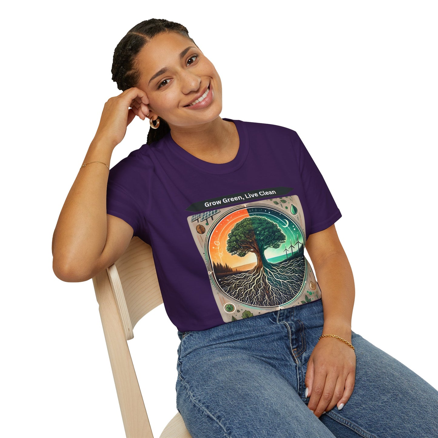 Trendy Unisex Graphic T-Shirt- Nature-Inspired Design